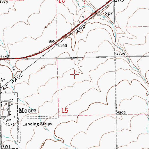 Topographic Map of 14N16E15AB__01 Well, MT
