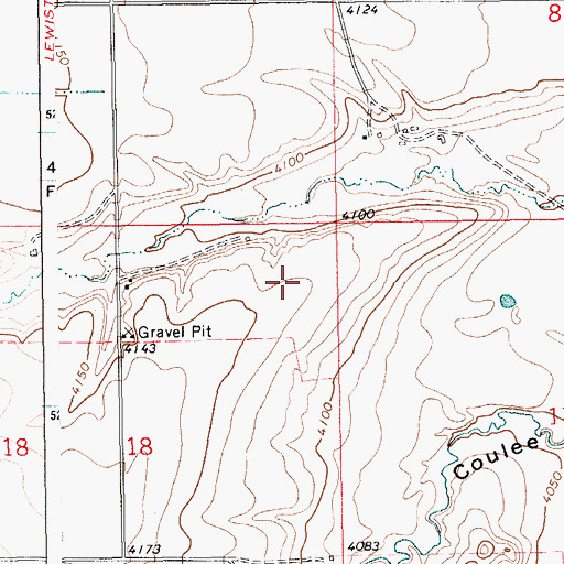 Topographic Map of 14N15E18AA__01 Well, MT