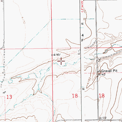 Topographic Map of 14N15E18BB__01 Spring, MT
