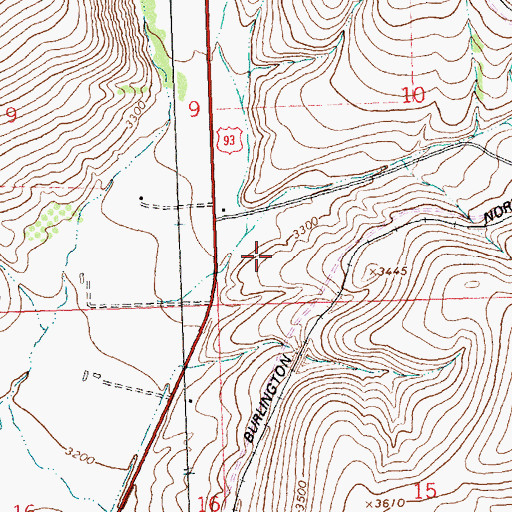 Topographic Map of 14N20W10CC__01 Well, MT