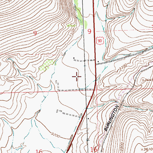 Topographic Map of 14N20W09DD__01 Well, MT