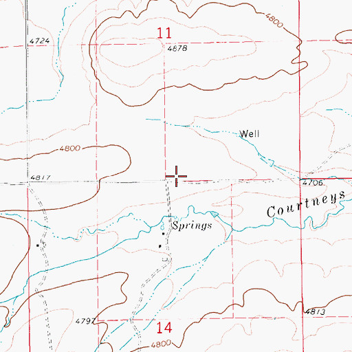 Topographic Map of 14N12E11DC__01 Well, MT