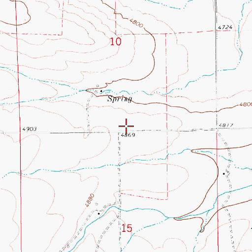 Topographic Map of 14N12E10DC__01 Spring, MT