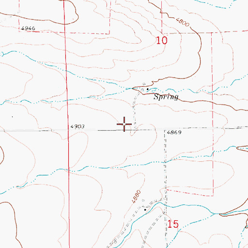 Topographic Map of 14N12E10CD__01 Spring, MT