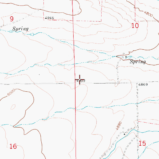 Topographic Map of 14N12E10CC__01 Spring, MT