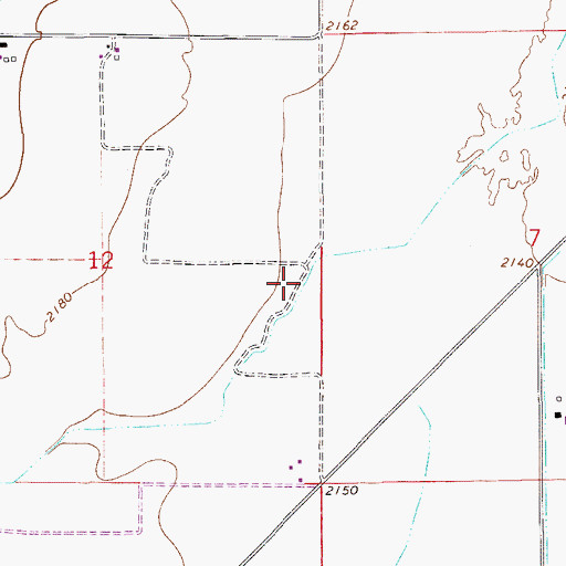 Topographic Map of 14N54E12CCA_01 Well, MT