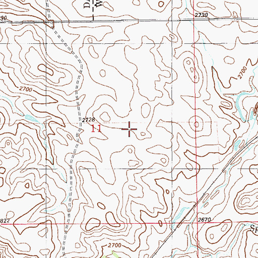 Topographic Map of 14N58E02AD__01 Well, MT