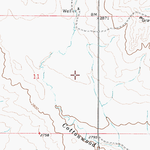 Topographic Map of 14N50E02DDCA01 Well, MT