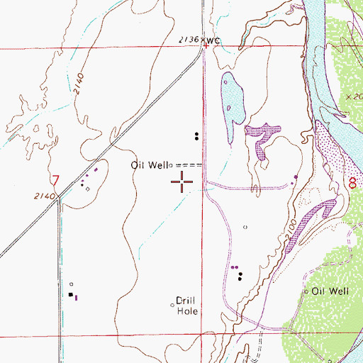 Topographic Map of 14N55E07ACA_01 Well, MT
