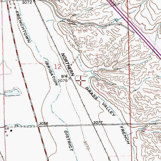 Topographic Map of 14N21W12DB__01 Well, MT