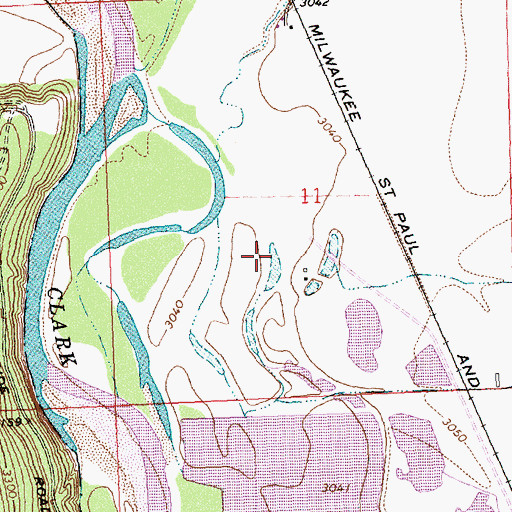 Topographic Map of 14N21W11CA__01 Well, MT