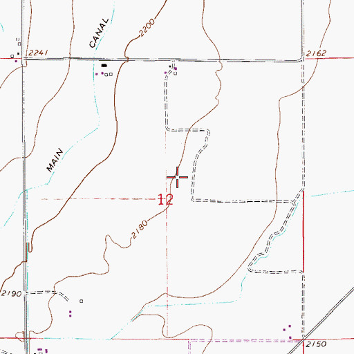 Topographic Map of 14N54E01DBB_01 Well, MT