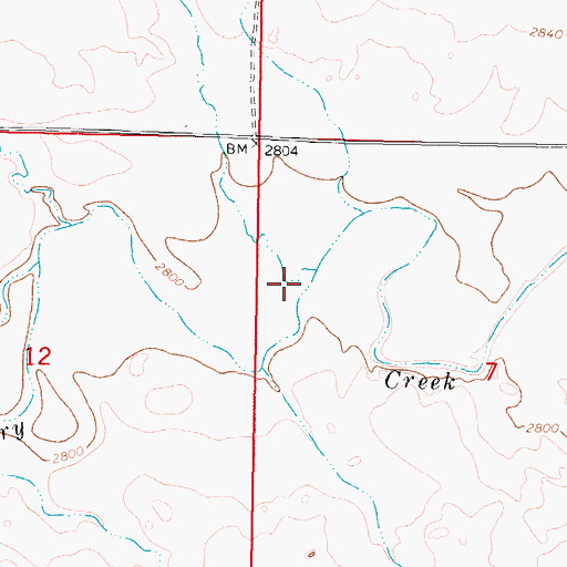 Topographic Map of 14N40E07BCBD01 Well, MT