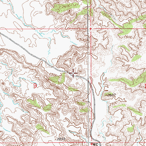 Topographic Map of 14N56E09ADDB01 Well, MT