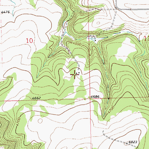 Topographic Map of 14N18E10DDB_01 Well, MT