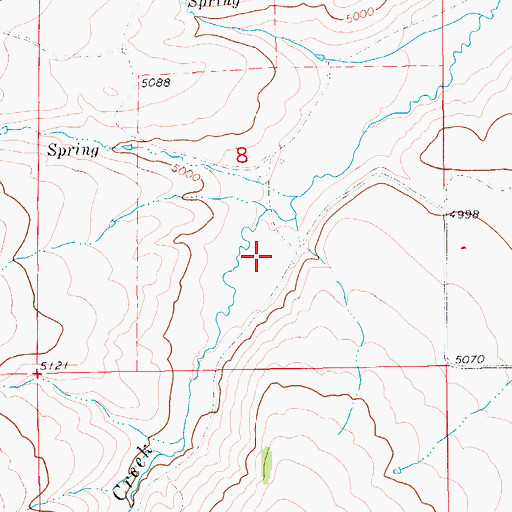 Topographic Map of 14N12E08DB__01 Well, MT