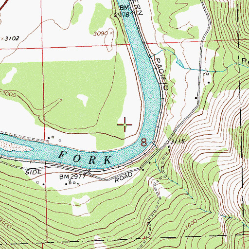 Topographic Map of 14N22W08BDDA01 Well, MT