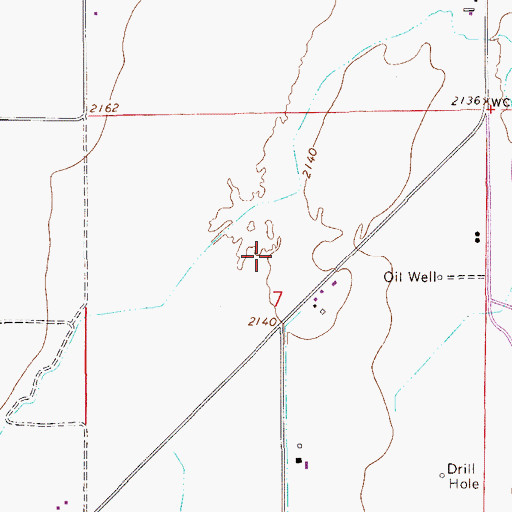 Topographic Map of 14N55E07BDA_03 Well, MT