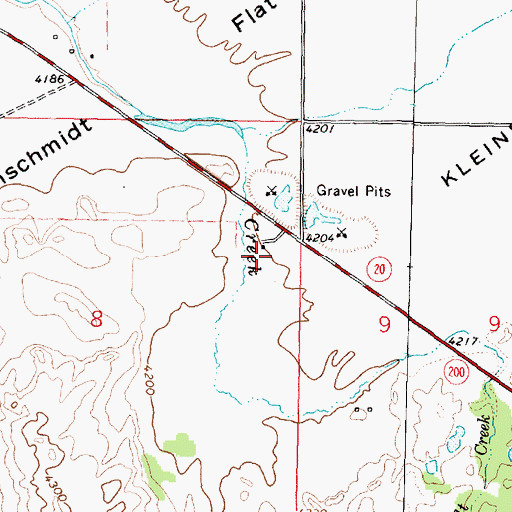 Topographic Map of 14N11W08ADAC01 Well, MT