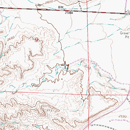 Topographic Map of 14N30E09DBC_01 Well, MT