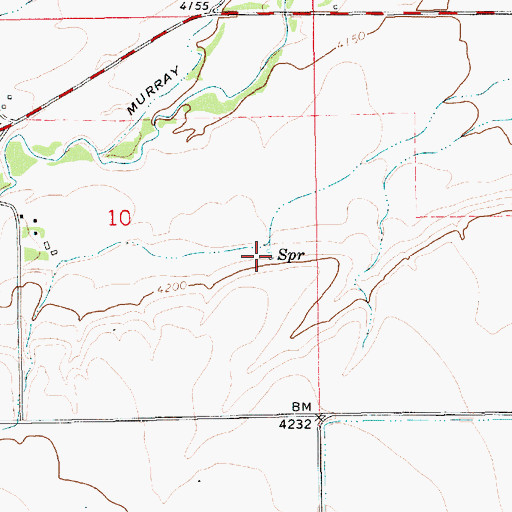 Topographic Map of 14N14E10DA__02 Spring, MT