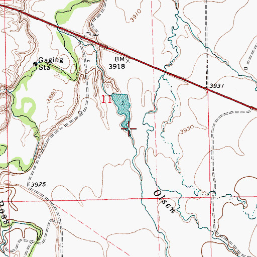 Topographic Map of 14N15E11DB__01 Spring, MT