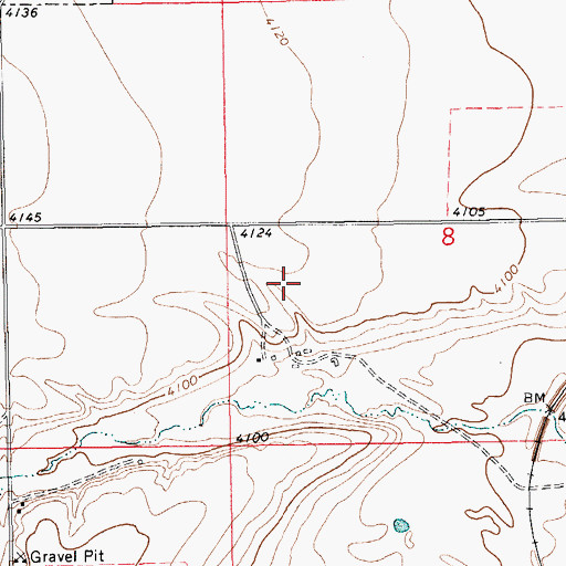 Topographic Map of 14N15E08CB__01 Spring, MT