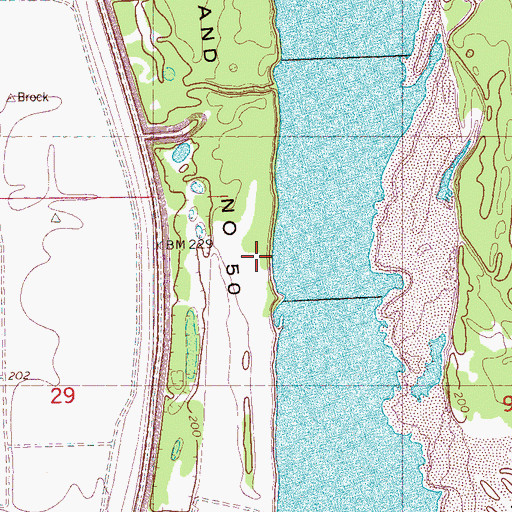 Topographic Map of Cat Island Number 50, AR
