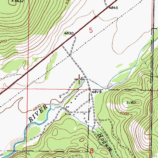 Topographic Map of 14N07W05CDD_01 Well, MT