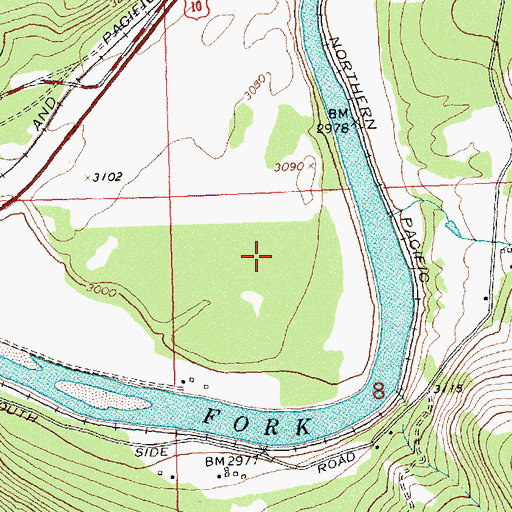Topographic Map of 14N22W08BBDA01 Well, MT