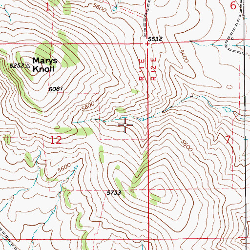 Topographic Map of 14N11E12AD__01 Spring, MT