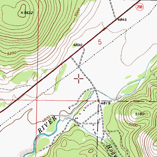 Topographic Map of 14N07W05CDA_01 Well, MT