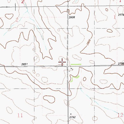 Topographic Map of 14N60E02DDDD01 Well, MT
