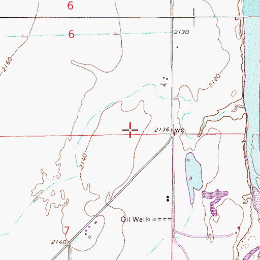 Topographic Map of 14N55E06DBC_01 Well, MT