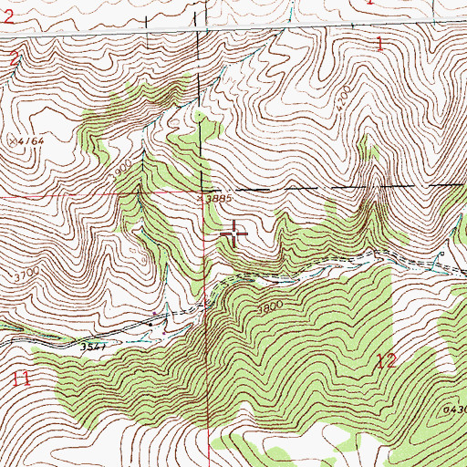 Topographic Map of 14N20W12BB__01 Well, MT