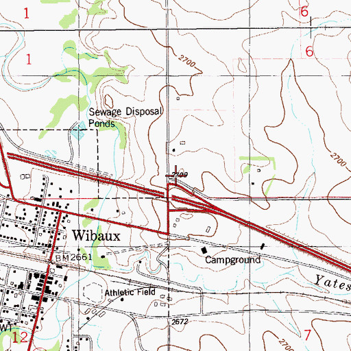 Topographic Map of 04N36E24DAAA01 Well, MT
