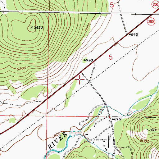 Topographic Map of 14N07W05CAC_01 Well, MT