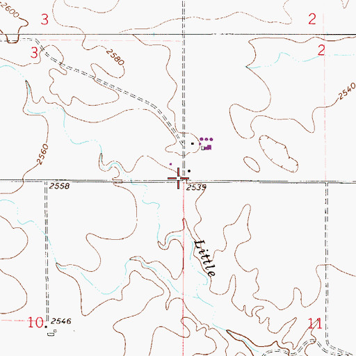 Topographic Map of 14N53E02CCCC01 Well, MT