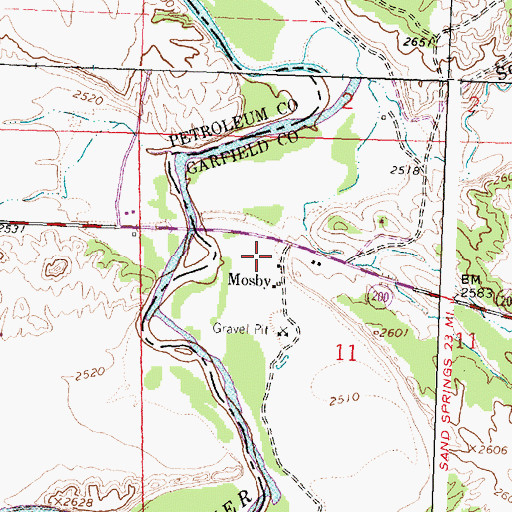 Topographic Map of 14N30E11BDBB01 Well, MT