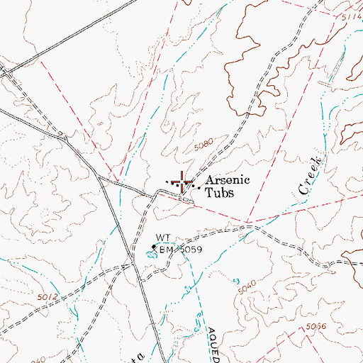 Topographic Map of Arsenic Tubs, AZ