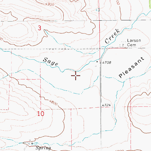 Topographic Map of 14N12E10AA__01 Well, MT