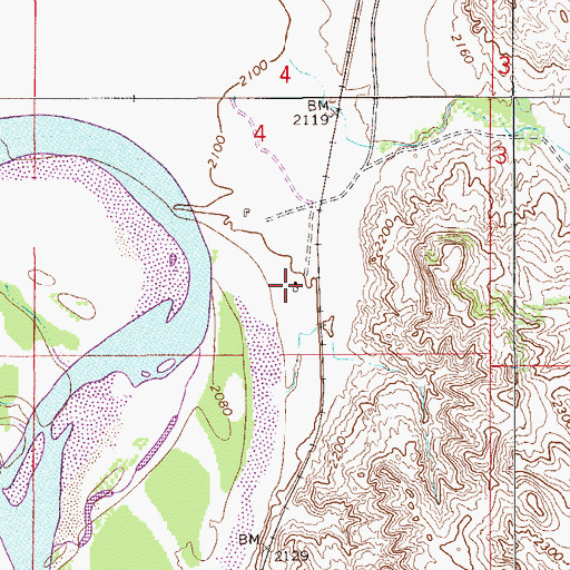 Topographic Map of 14N55E04DCBD01 Well, MT