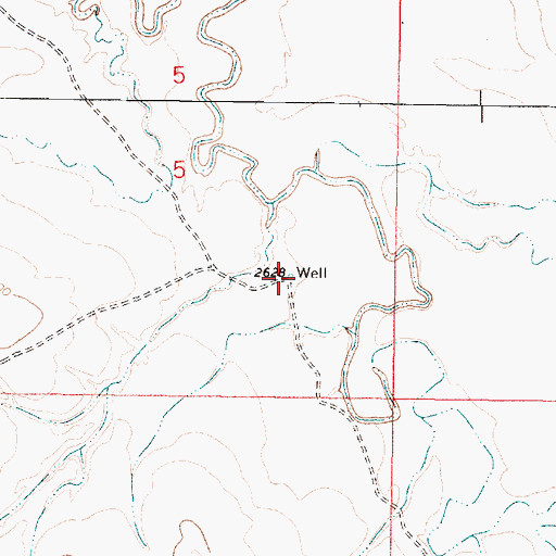 Topographic Map of 14N44E05DACC01 Well, MT