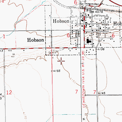 Topographic Map of 14N15E07BB__01 Well, MT