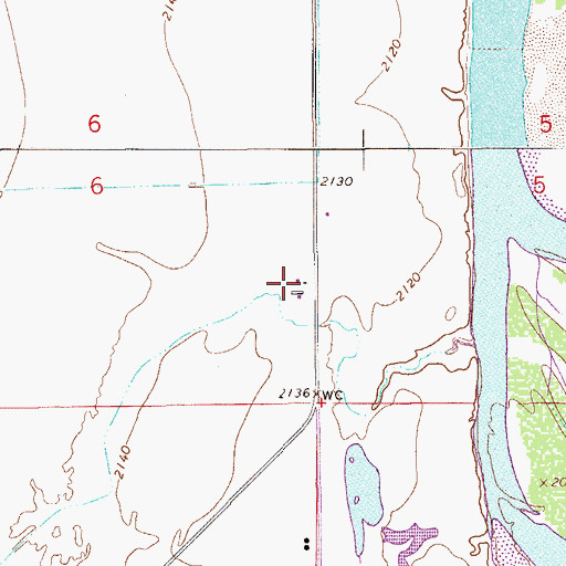 Topographic Map of 14N55E06CCC_01 Well, MT