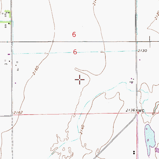 Topographic Map of 14N55E06DAD_01 Well, MT