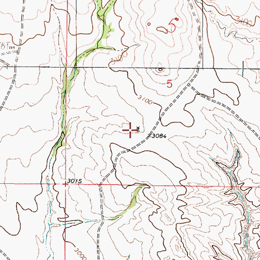 Topographic Map of 14N48E05CACD01 Well, MT