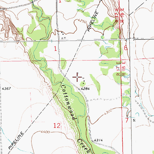 Topographic Map of 14N17E12ABAC01 Well, MT