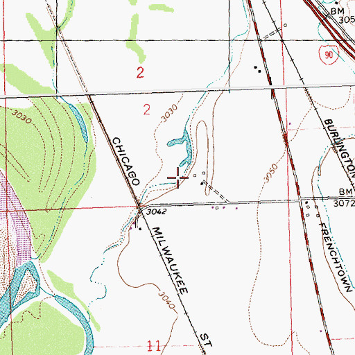 Topographic Map of 14N21W02DC__01 Well, MT