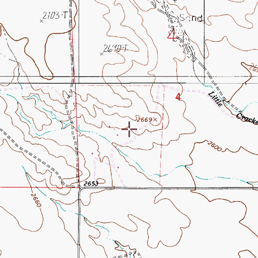 Topographic Map of 14N53E04CACC01 Well, MT